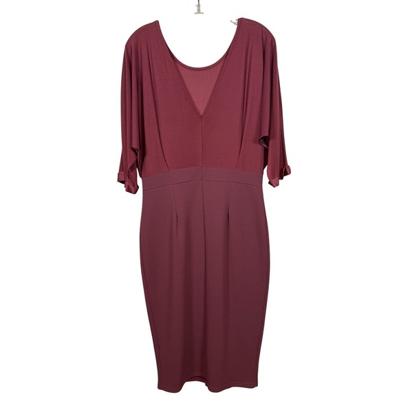 BOOHOO Women's Dress Bundle, Midi dresses, Maroon and Floral, Size 10 - Picture 6 of 15